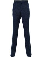 Versace pantalon de costume Barocco en laine - Bleu