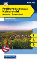 Wandelkaart 25 Outdoorkarte Freiburg im Breisgau - Kaiserstuhl | Kümme - thumbnail