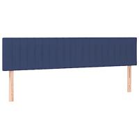 vidaXL Hoofdbord LED 160x5x78/88 cm stof blauw