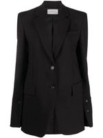 Sportmax blazer en crêpe à simple boutonnage - Marron