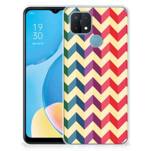 OPPO A15 TPU bumper Zigzag Multi Color