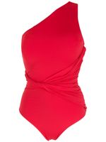 Brigitte maillot de bain à design asymétrique à une épaule - Rouge