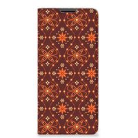 Motorola Edge 30 Pro Hoesje met Magneet Batik Brown