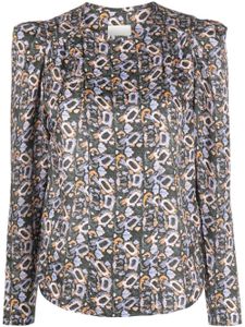 ISABEL MARANT blouse Lensy à fleurs - Noir