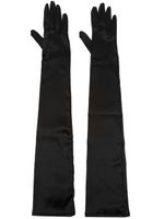 Dolce & Gabbana elbow-length satin gloves - Noir