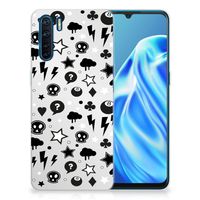 Silicone Back Case OPPO A91 Silver Punk