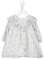 Chloé Kids robe volantée à imprimé marbré - Gris - thumbnail