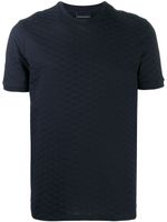 Emporio Armani t-shirt à logo embossé - Bleu