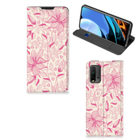 Xiaomi Poco M3 | Redmi 9T Smart Cover Pink Flowers - thumbnail