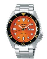 Seiko 5 Sports SRPD59K1 Herenhorloge automaat oranje wijzerplaat 42,5 mm