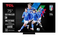 TCL 75C7K 75 inch QD-mini led-tv, 4K HDR Premium 3000, Smart Google TV met 144 Hz Motion Clarity Pro (Dolby Vision IQ & Atmos, CrystGlow HVA Panel, audio van Bang & Olufsen, Game Master)
