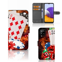 Samsung Galaxy A22 4G | M22 Wallet Case met Pasjes Casino