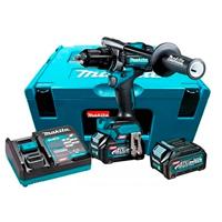 Makita HP001GD201 Accu-slagboorschroevendraaier, 40 V max. / 2,5 Ah, 2 accu's + oplader in MAKPAC petrol