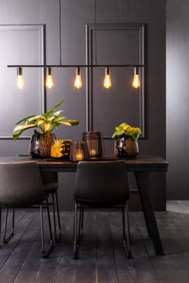 Hanglamp Rokusina metaal 5 lampen