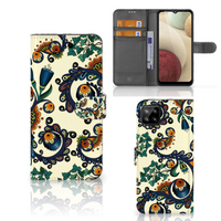 Wallet Case Samsung Galaxy A12 Barok Flower - thumbnail