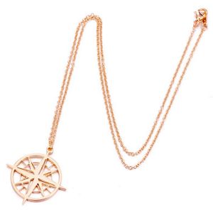 LGT Jewels Dames ketting kompas Rose