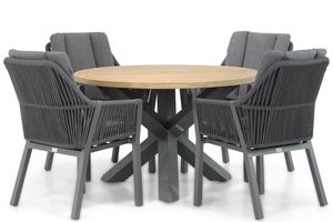 Lifestyle Verona/Rockville 120 cm dining tuinset 5-delig