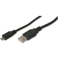 ASSMANN Electronic AK-300127-010-S 1m USB A Micro-USB B Zwart USB-kabel - thumbnail