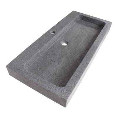 Sanituba Grey Stone wastafel graniet met kraangat 100cm
