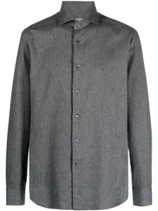 Corneliani chemise en coton à col italien - Gris