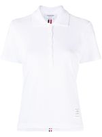 Thom Browne polo en piqué à détails rayés - Blanc - thumbnail