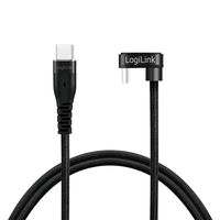 LogiLink USB-kabel USB 2.0 USB-C stekker 3.00 m Zwart CU0194 - thumbnail