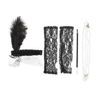 Feestset Charleston met accessoires - set van 5