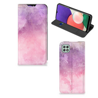 Bookcase Samsung Galaxy A22 5G Pink Purple Paint