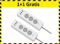 Etiger slimme stekkerdoos 3V + 3xUSB - 1+1 gratis