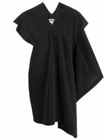 MM6 Maison Margiela robe froncée à col v - Noir