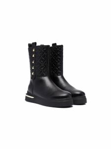 Liu Jo Kids bottines à logo embossé - Noir