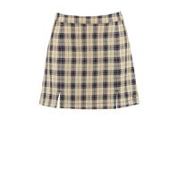 America Today Junior geruite rok Robin blauw/bruin