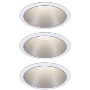 Paulmann 93410 Cole Coin Inbouwlamp Set van 3 stuks LED 6 W Wit, Zilver