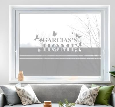 Tekst met planten Raamsticker