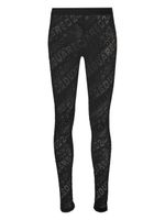 DSQUARED2 legging en dentelle à logo brodé - Noir