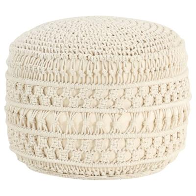 vidaXL Poef macramé handgemaakt 45x30 cm katoen vidaXL Poef macramé handgemaakt 45x30 cm katoen