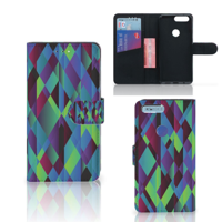 OnePlus 5T Book Case Abstract Green Blue