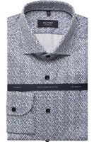 OLYMP SIGNATURE Tailored Fit Overhemd blauw/wit, Motief