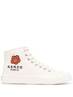 Kenzo baskets montantes à logo brodé - Blanc