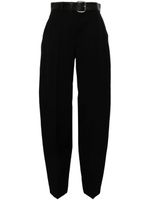 Alexander Wang belted high-waist tailored trousers - Noir