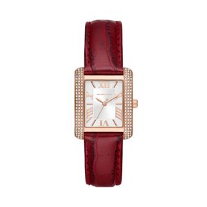 Horlogeband Michael Kors MK4689 Onderliggend Leder Rood 18mm