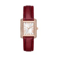 Horlogeband Michael Kors MK4689 Onderliggend Leder Rood 18mm