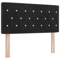 vidaXL Hoofdbord Kristalbutton Ge tuft zwart 100 cm Fluweel