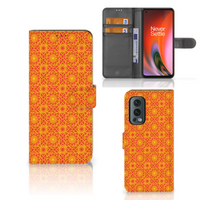 OnePlus Nord 2 5G Telefoon Hoesje Batik Oranje