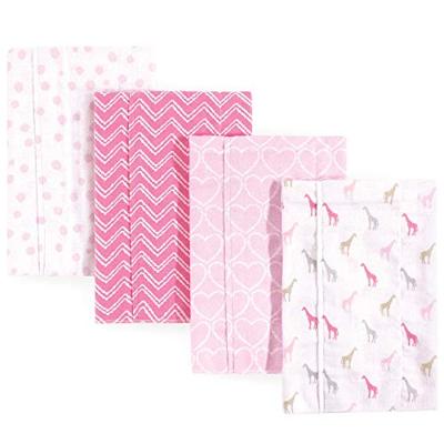 Luvable Friends Gelaagd flanellen burp doek, 4 stuks