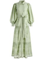 alice + olivia robe courte Lily évasée à fleurs - Vert