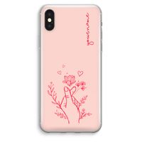 Giving Flowers: iPhone XS Max Transparant Hoesje - thumbnail