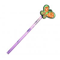 LG Imports potlood vlinder meisjes 18 cm hout paars