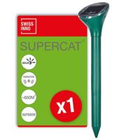 SWISSINNO SuperCat solar mollen- + woelmuizenverjager voor 650m2. Europees ontwerp, gemakkelijk te gebruiken, veilig en herbruikbaar. 1x