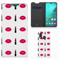 Samsung Galaxy A40 Hoesje met Magneet Lipstick Kiss - thumbnail